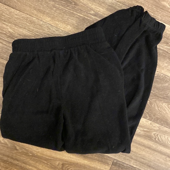 BLACK FUZZY JOGGER SWEATPANTS - Picture 3 of 3